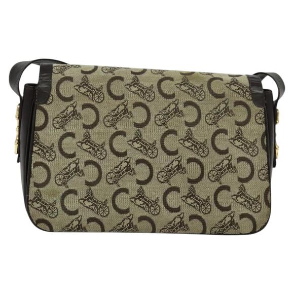 CELINE C Sulky Shoulder Bag Canvas Beige - Picture 3 of 13